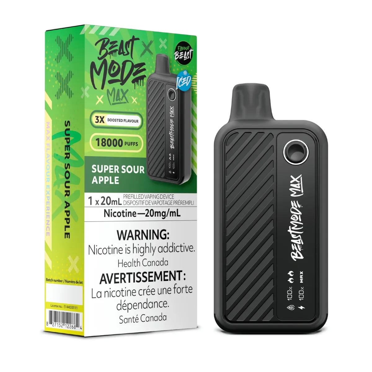 Flavour Beast Beast Mode Max 18K Disposable - Super Sour Apple